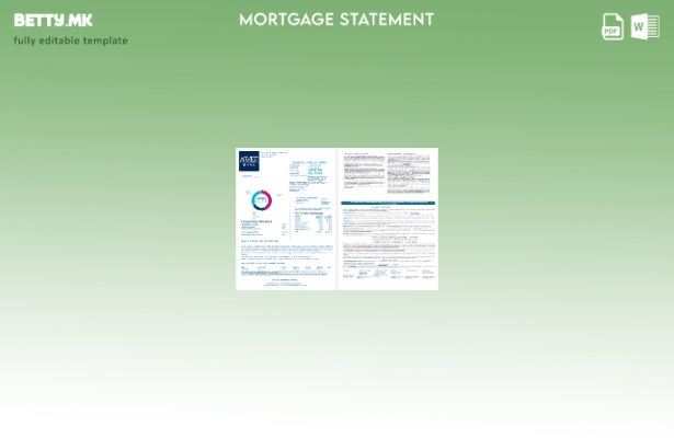 модерен стил Извештај за хипотекарниот заем од банката Арвест на САД во Word и P